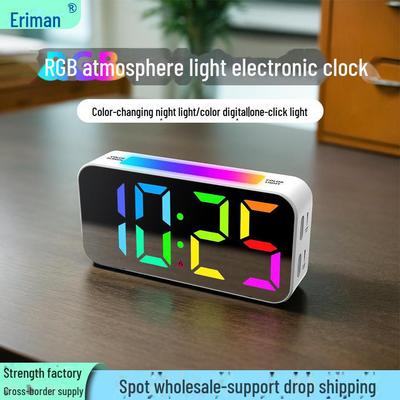 Sveglia LED Multifunzione per Studenti RGB - Display Luminoso Digitale Colorato