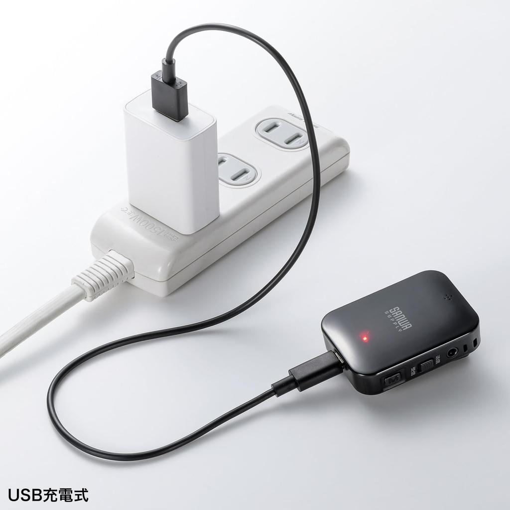 SANWA SUPPLY Bluetooth Audio Transmitter & Receiver MM-BTAD6