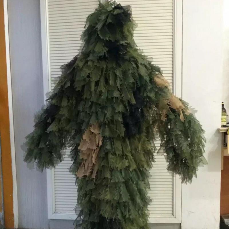 3D lapu maskēšanās tērps putnu vērošanai