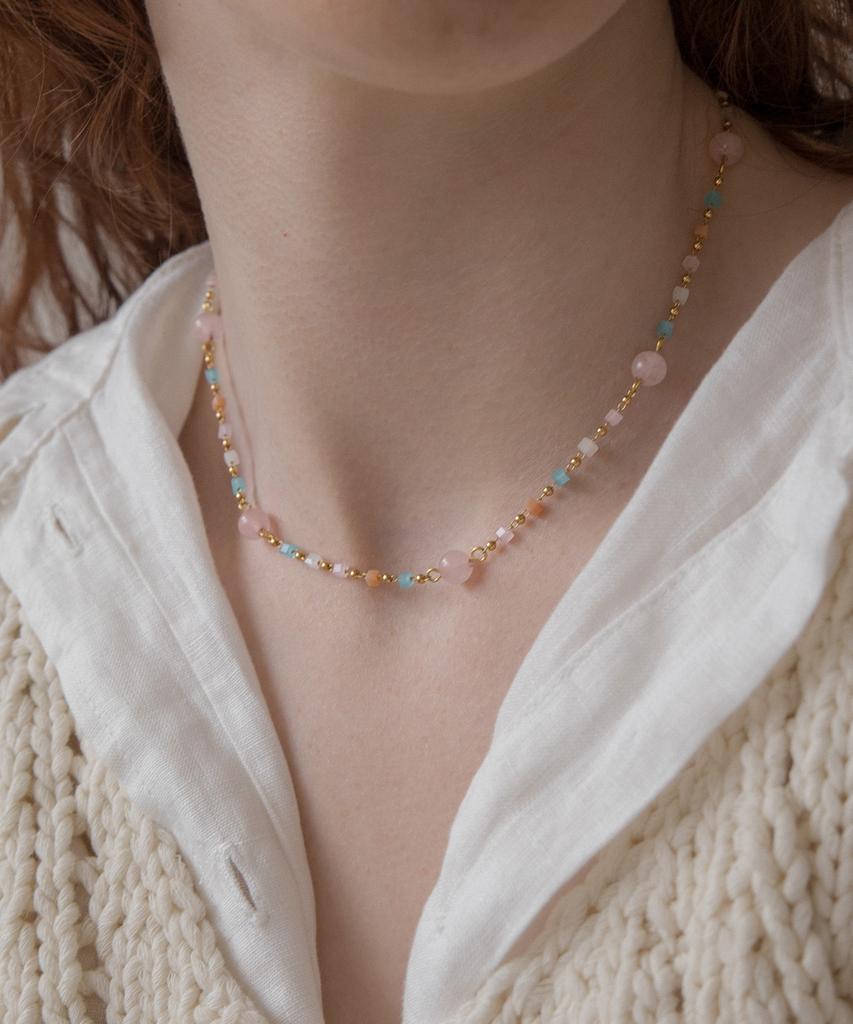 Merrymotive Pastel Sugar Candy Ball Chain Necklace
