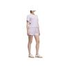 adidas Originals Graphic T-Shirt Comfortable Soft Skin-Friendly Fashion Short Sleeve Regular T-Shirt Women Tops Light-Purple KB8961
