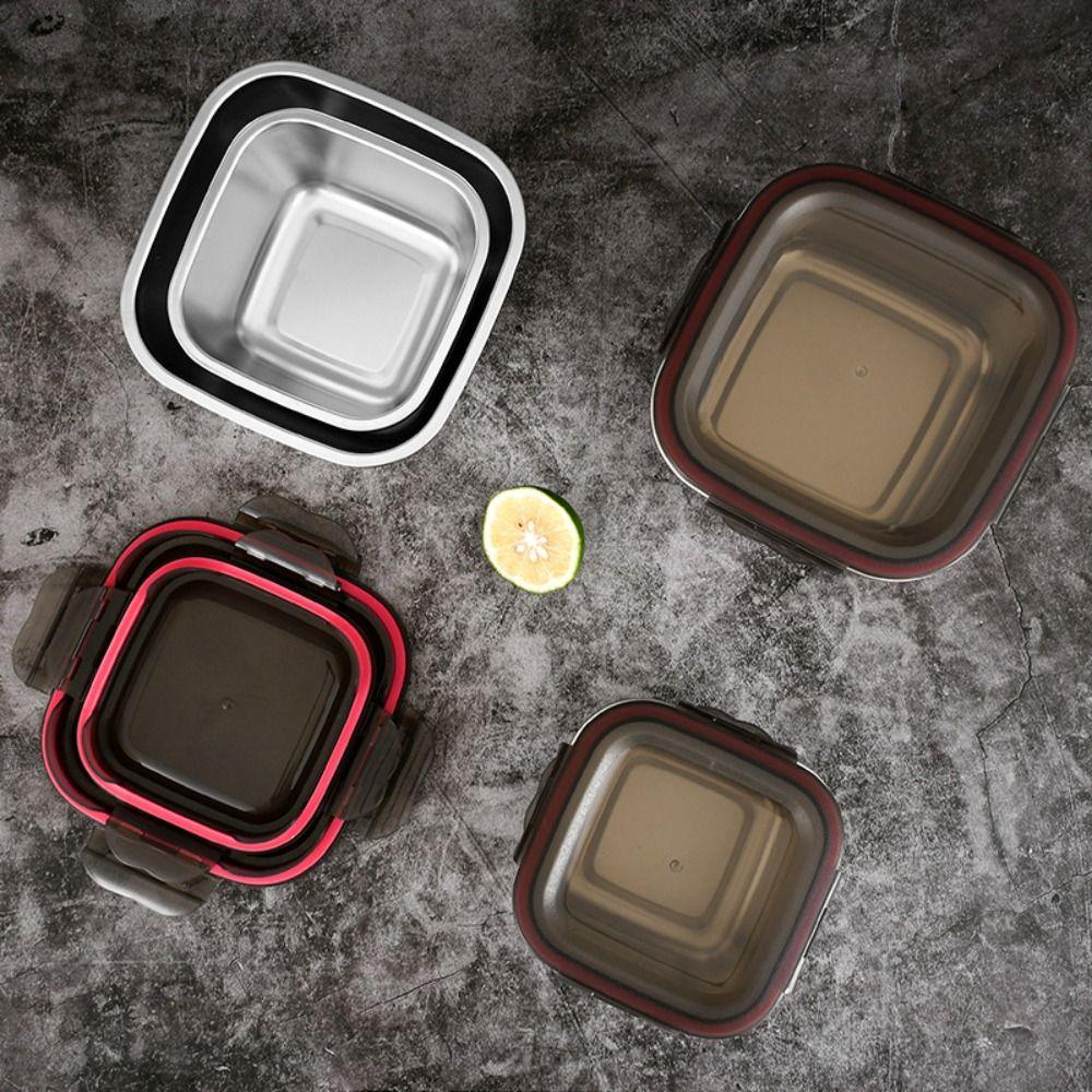 Leak-proof Food Storage Container Silicone Ring Sealed Lunch Box Freshness Container Refrigerator
