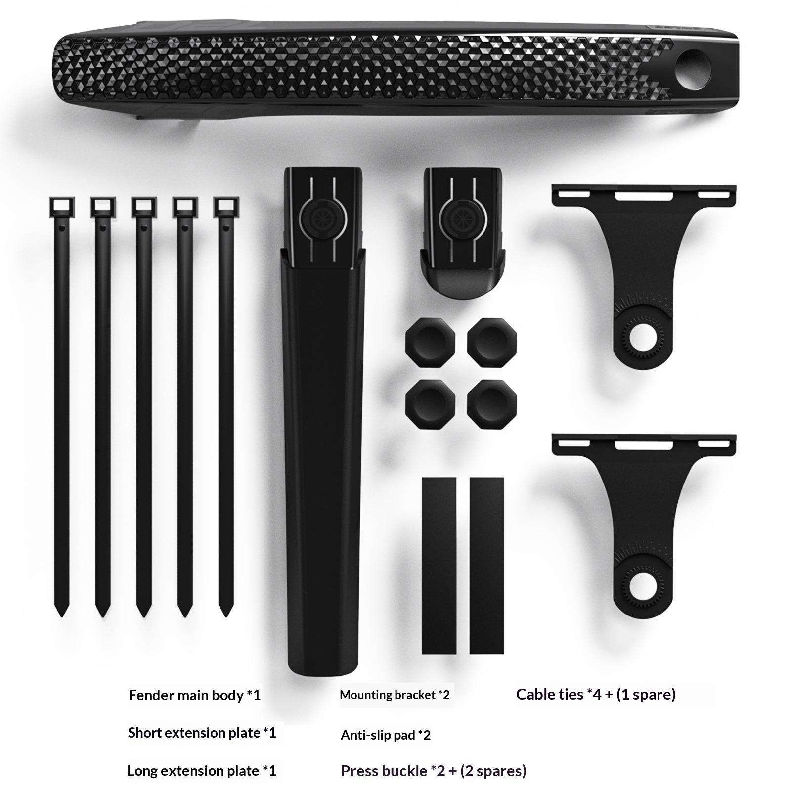 

ENLEE Road Car Fender, Melon Car Gravel Bike Quick Dismantling Extended Gear Rain Board Adjustable 700C Mud Removal en720 mudguard