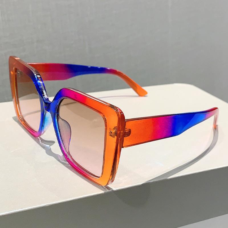 Vintage Luxury Brand Designer Square Big Frame Sunglasses Women For Men Sun Glasses Punk Popular Outdoor Colorful Shades Uv400