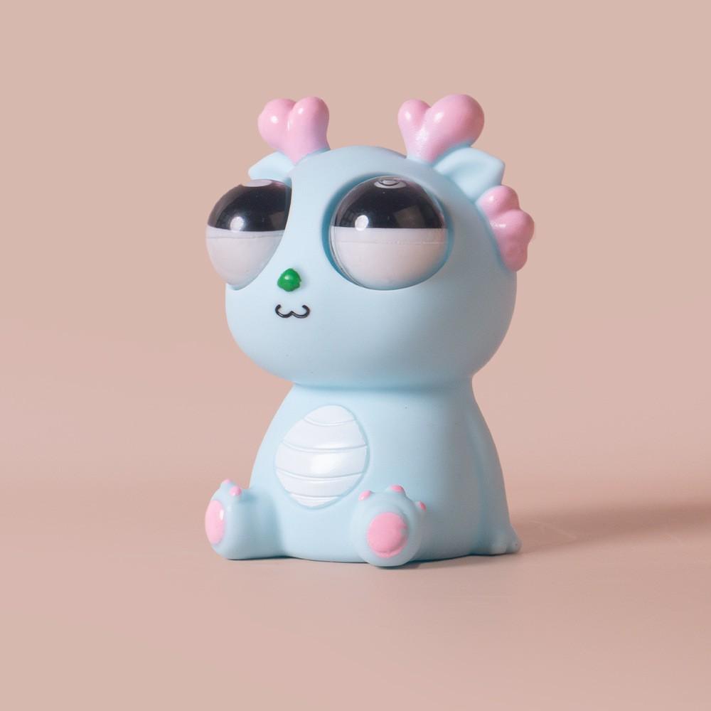 1Pc Cute Big Eyed Squishy Toy - Pop Eyes Fidget Keychain For Stress Relief Sensory Toy For Kids Adults Anxiety Relief Gift