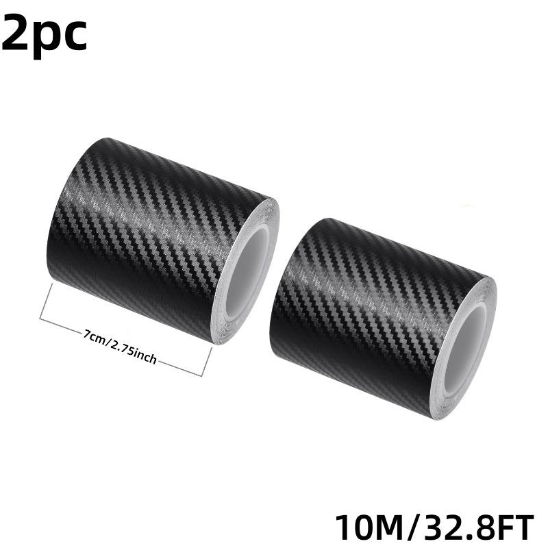 3D Carbon Nano Fiber Tape Car Bumper Door Guard Protection Film Door Sill Protector Sticker Black Waterproof Anti Scratch