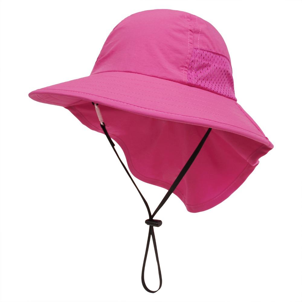 Children'S Breathable Mesh Sun Hat Summer Lightweight Uv Protection Adjustable Beach Hats With Bucket Wide Brim Sun Hat Kids