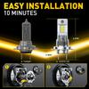 AUXITO 2Pcs Headlight LED H7 CANBUS 6500K White H7 Car LED High Low Beam With Cooling Fan Driving Lamp 12V Super Bright 30000LM
