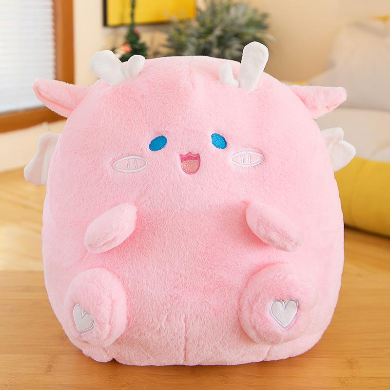 

30-60cm Lovely Dragon Stuffed Animals Cuddly Fat Dinosaur Angel Featuring Flying Wings Dolls Plush Infant Dino Toysets Kids Appease Gift Option 30cm