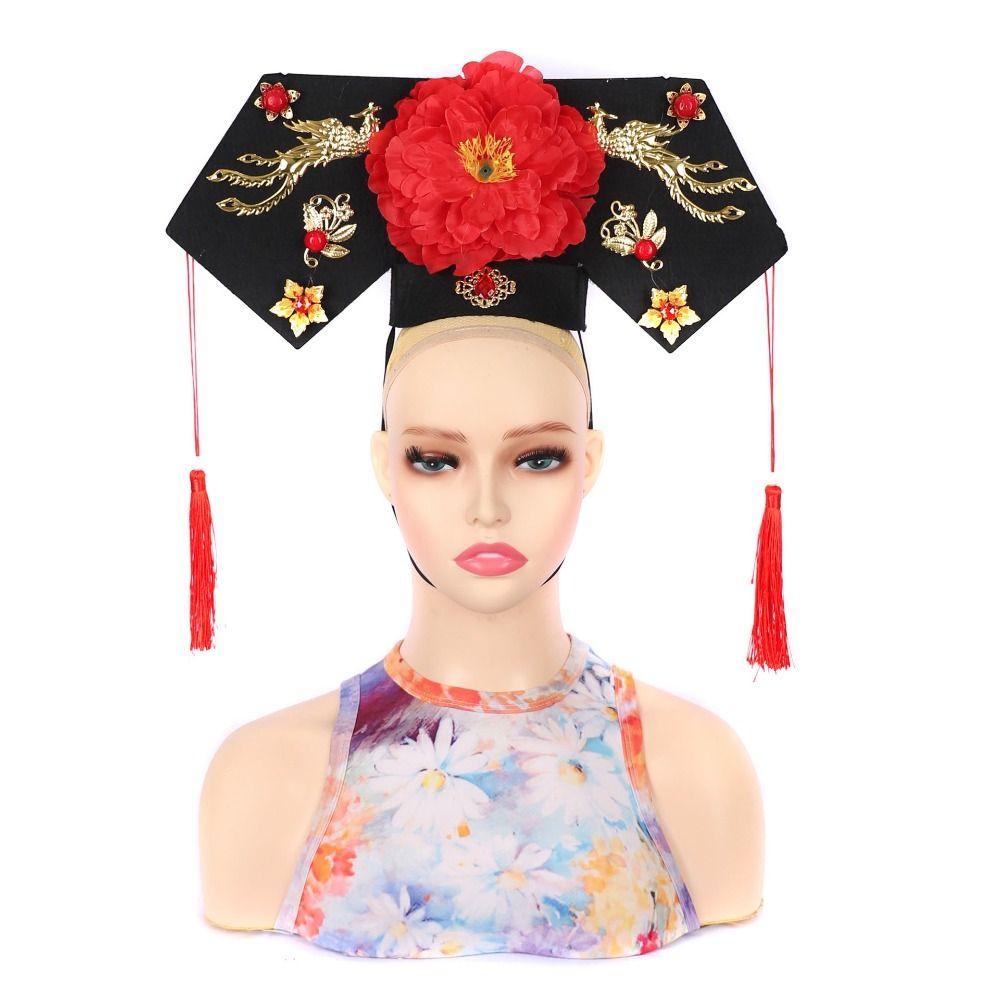 Long Tassel Children Chinese Style Hair Hoop Phoenix Royal Court Headdress Hat  Male/Female
