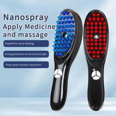 Pettine Elettrico per la Cura dei Capelli con Luce Rossa per Massaggio del Cuoio Capelluto, Terapia dei Meridiani e Stimolazione della Crescita dei Capelli