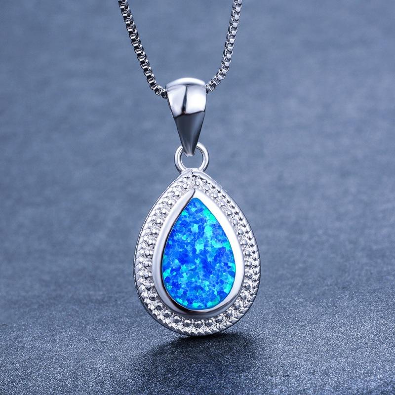 Fashion, White Orbo Water Drop Pendant Necklace, Pendant Versatile Jewelry