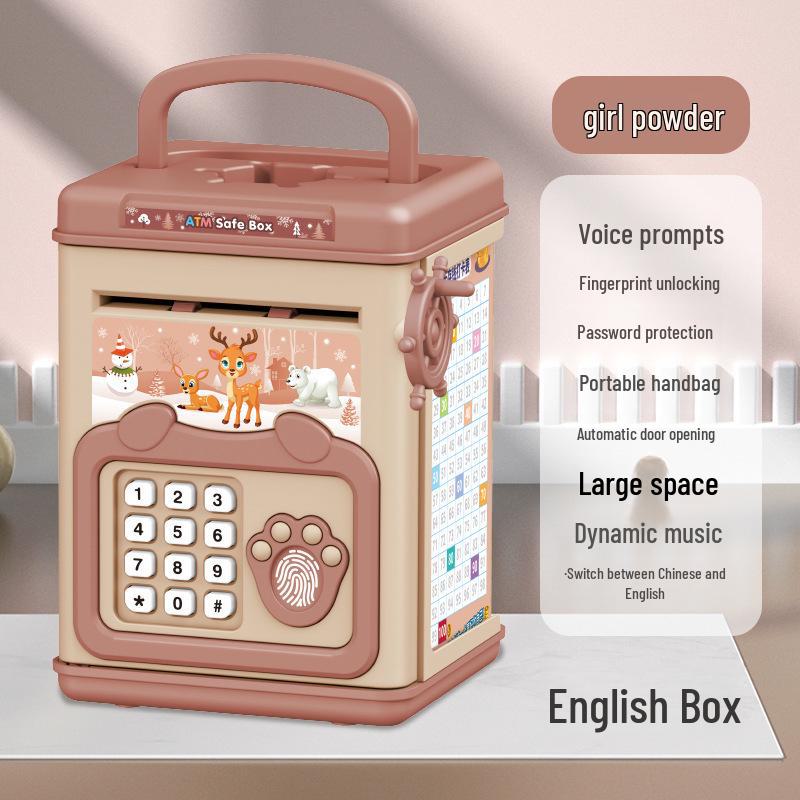 Большая емкость для отпечатков пальцев Копилка для детей - Автоматическая копилка и подарок на день рождения