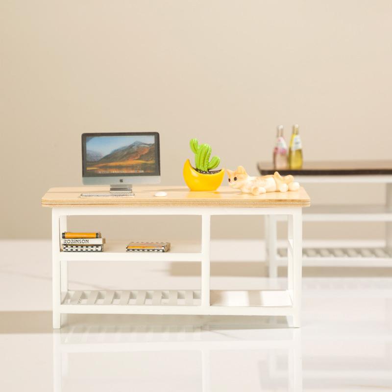 1:12 Casă de păpuși Bibliotecă miniaturală Dulap de depozitare Masă de sufragerie Mobilier de birou Model de casă Decor Jucărie Accesorii pentru casă de păpuși