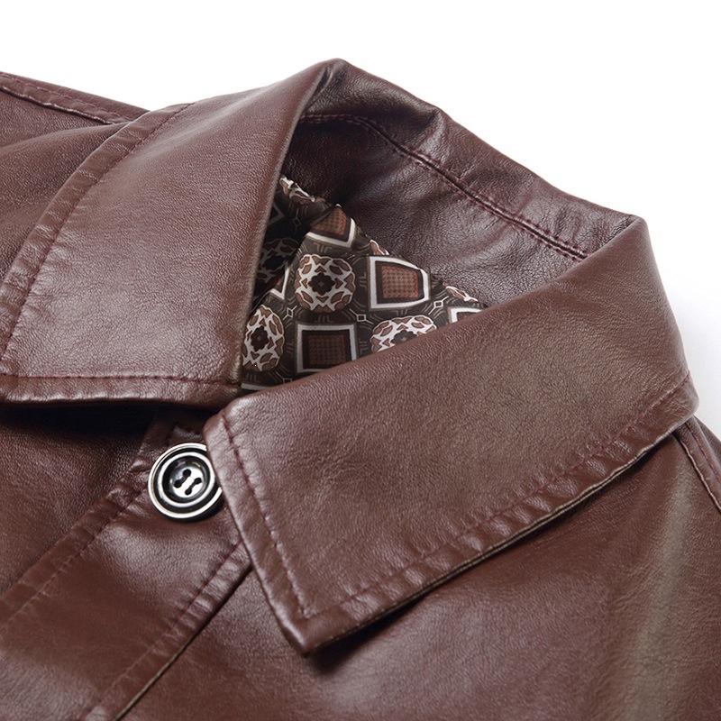 New hot-selling men's leather jacket, locomotive jacket PU leather slim-fit casual trend handsome leather jacket men