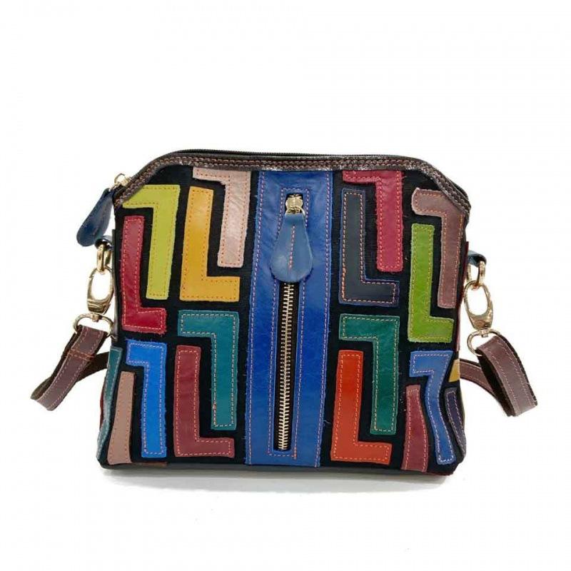 Bag Women'S Bag Color Matching Sheepskin One Shoulder Small Square Bag Crossbody Women'S Bag