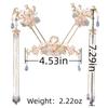 Crystal Flower Tassels Hairpin Headband Set For Girl Women Bride Chinese Style Hanfu Wedding Bridal Hair Accessories Jewelry Pin