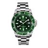 Men's Business Casual Watch with Date Function, 30M Waterproof, Analog Quartz Watch with Stainless Steel Case, Fashionable Green/Blue/Black Dial (Gree
