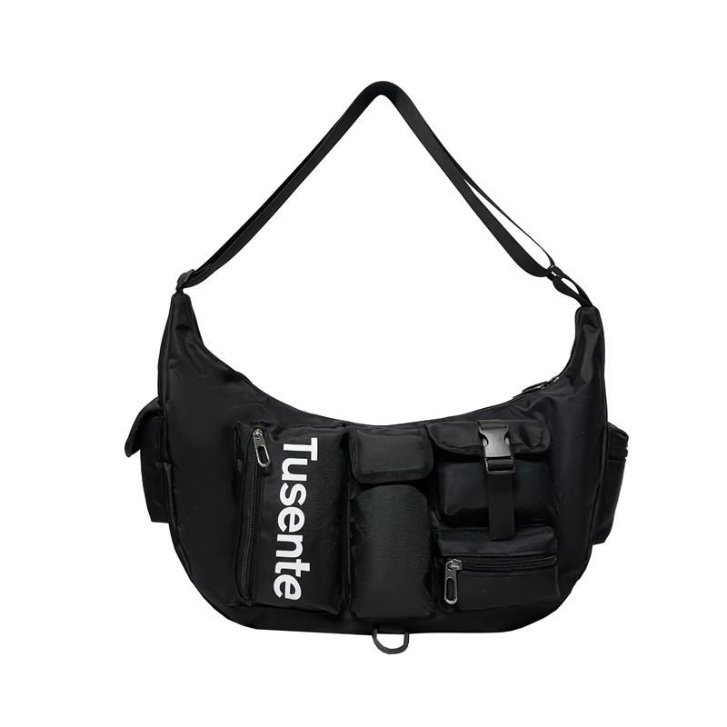 

Сумка через плечо мужская спортивная сумка через плечо большая вместимость студенческая нагрудная сумка чёрный