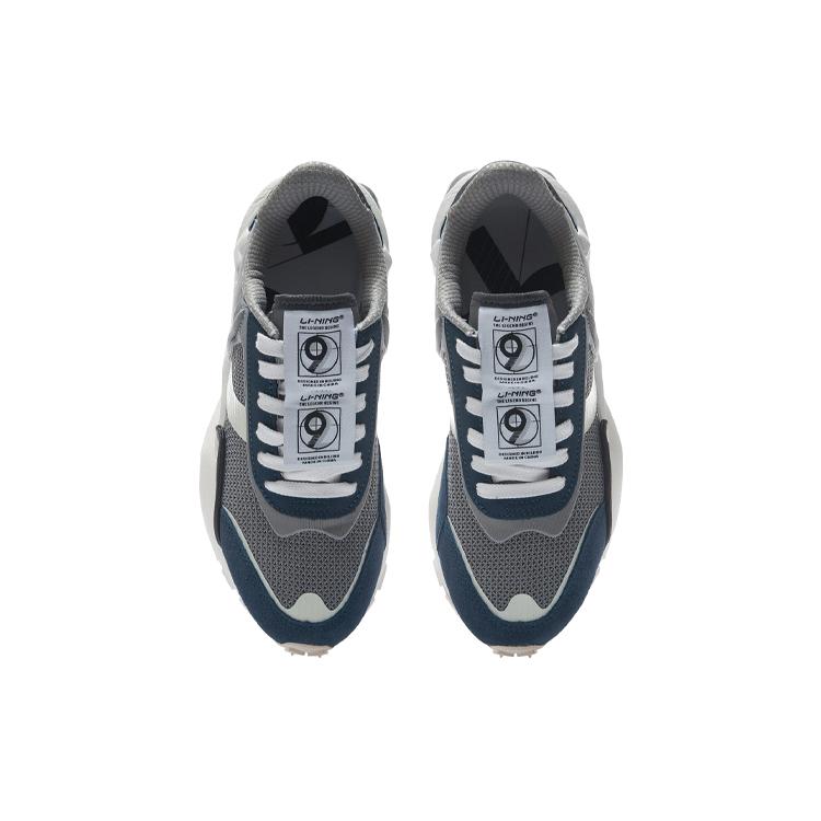 Li Ning Fangyuan Eternal Running Shoes Women's Low Top Shark Gray/Leather Gray Blue/Haze Gray AGCR058-10