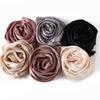 Premium Knitter Satin Hidschab Schal Damen Muslimische Hidschabs Mode Einfarbiges Garn Schal Sommer Atmungsaktiv Muslimischer Schal Für Ramadan