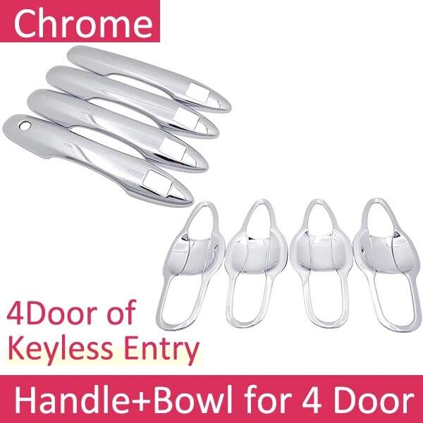 Luxury Chrome Door Handle Cover Trim Protection Cover for Toyota Camry Daihatsu Altis XV70 70 2018~ Car Accessory Sticker