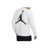 Jordan Amerikansk Retro Bogstavmærke Logo Print Rund Hals Langærmet T-shirt Herre Toppe Hvid DV8447-100