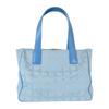 Chanel Tote Bag Blue Nylon/leather Women