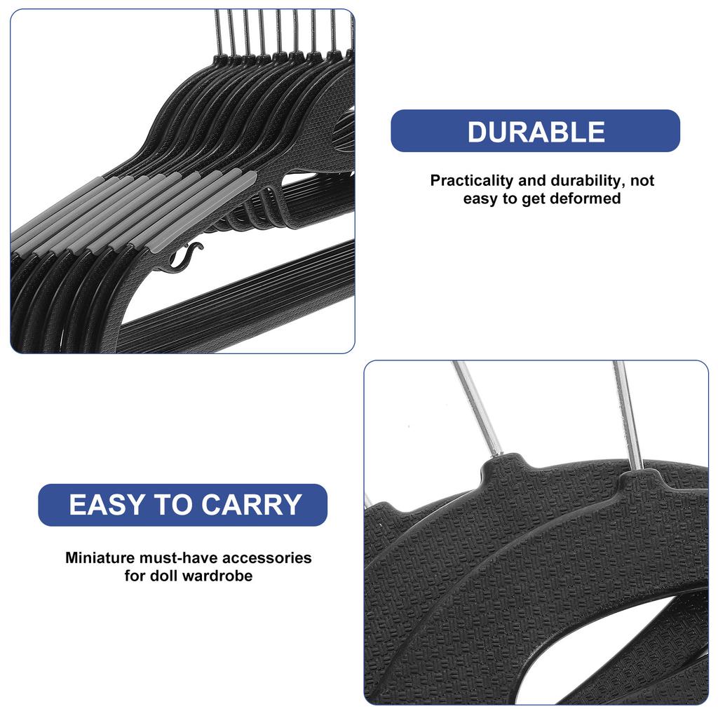 10Pcs Heavy Duty Clothes Hangers Non Slip Thick Plastic Extra Wide Wardrobe Organizer Clothes Drying Space Saver