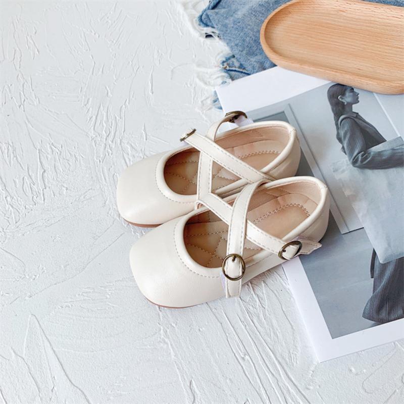 Kids Flat Shoes Vintage Square Toe Soft Sole Shoes
