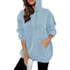 Vintage Acid Wash Distressed Hooded Loose Pullover Denim Sweatshirt Jacket