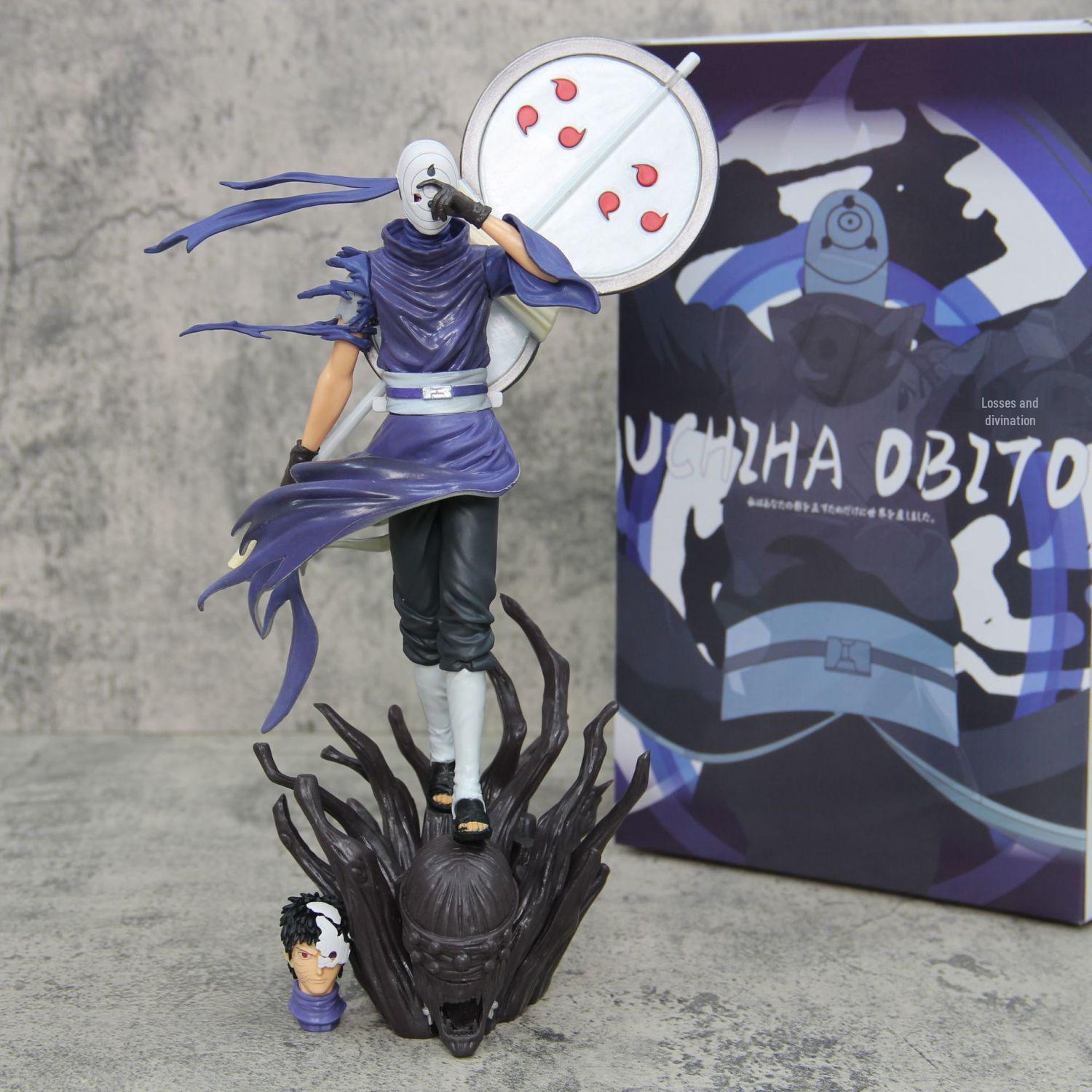 Naruto Obito Uchiha Double Head PVC Figure Anime Statue