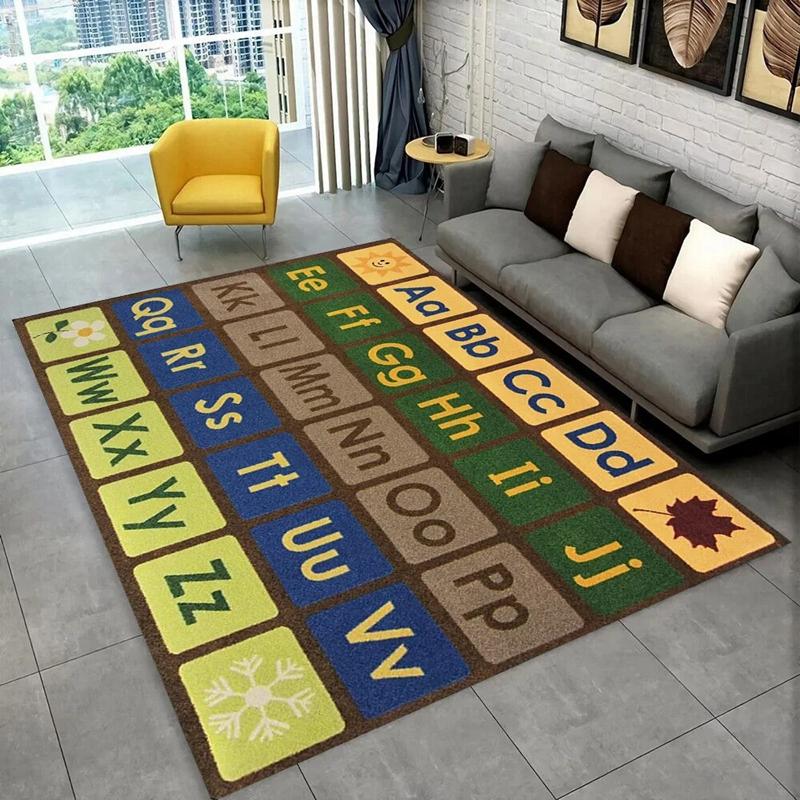 ABC Cartoon Alphabet Kids Bedroom Carpet for Home Living Room Decor Hallway Non-slip Floor Mat Hotel Sofa Coffee Table Area Rugs