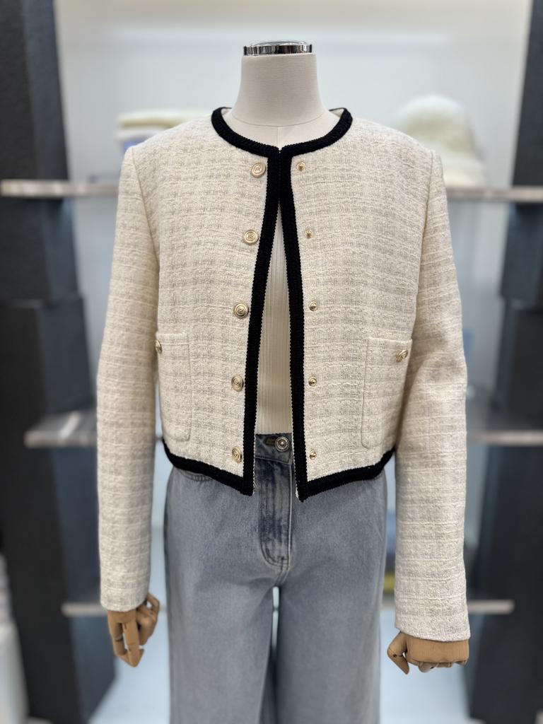Trimming Tweed Jacket AWWJKP11130