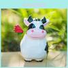 Wooden Cow Carved Figurine Handcrafted Natural Decor For Office Desk And Gift Giving