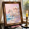 Frameless DIY Pearl Bead Painting Kit Cinderella Carriage Horse Pattern Creative Relaxing Craft Canvas Home Decor Adult Gift