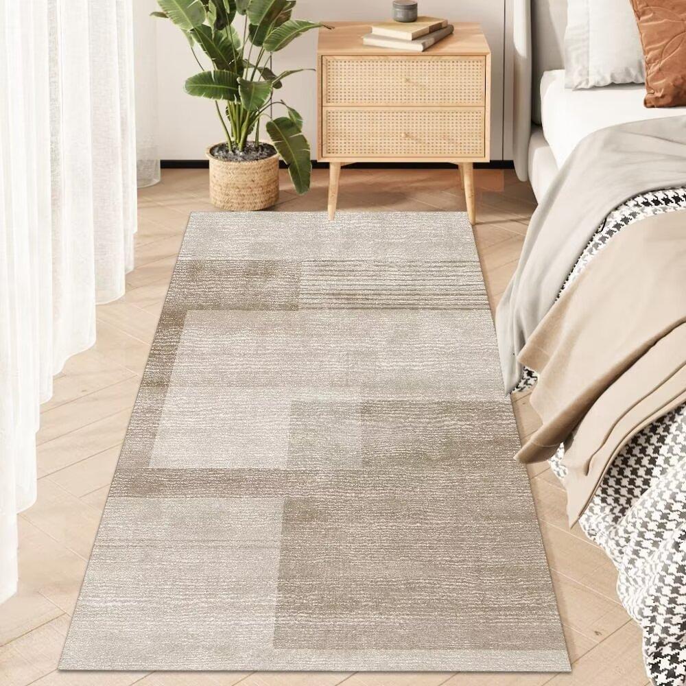 Modern Carpet for Bedside Soft Bedside Rugs Large Living Room Floor Mat Rectangular Balcony Mats Simple Room Decoration Runner