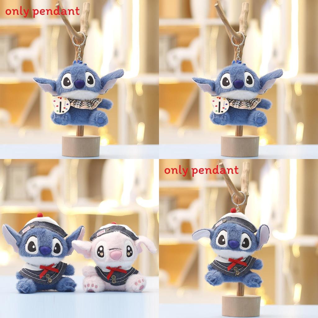 Stitch Plush Toy Keychain With Scarf And Trench Coat Design For Kids And Collectors