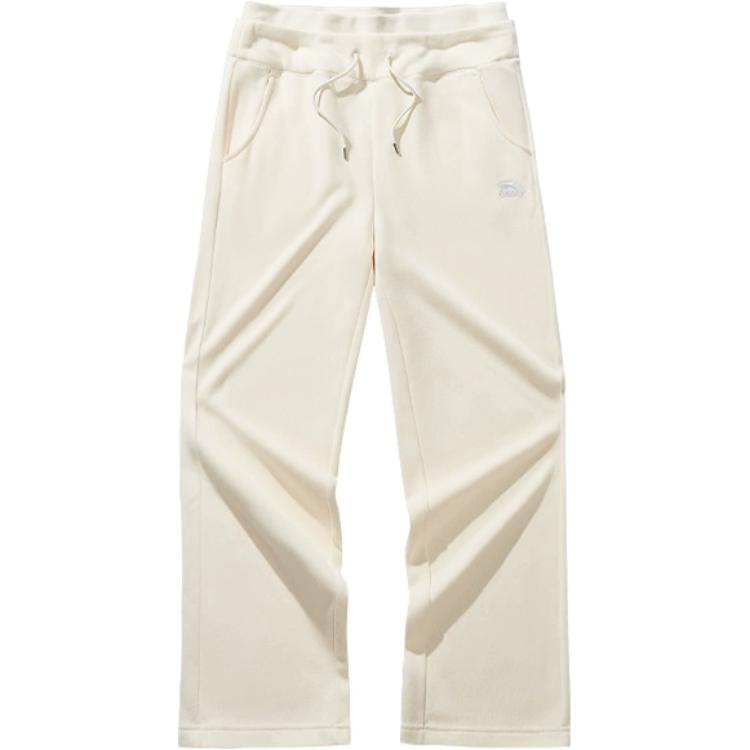 

Anta Comfortable Loose Fit Drawstring Fleece Knit Sports Pants Women bottoms Vanilla Cream 962448302-1 2XL
