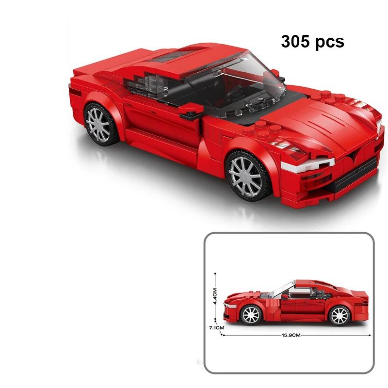 City Technical Car Speed  Racing Car Building Blocks Sports Police Car Pick Up MOC Creative Vehicle Toys