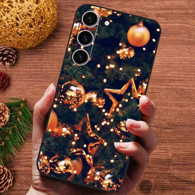 Vánoční malovaný kryt pro Samsung Galaxy S25 Ultra S25Plus Pouzdro Silikonové Měkké Fundas Pro Samsung S25 Plus Kryt telefonu s 25