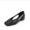 New retro style thick heel hollow hole breathable shoes women's summer versatile ladyshoes beautiful sandals