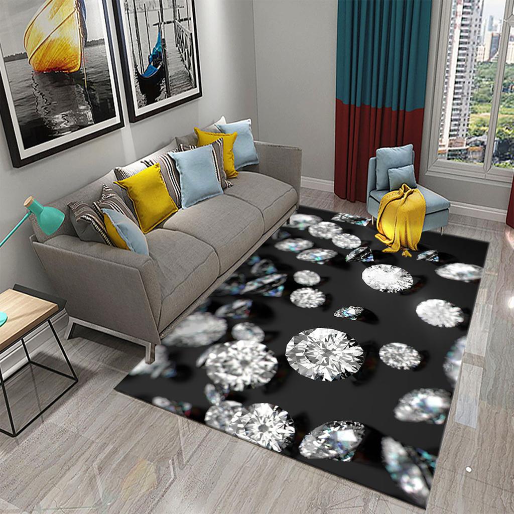Living room balcony bedroom floor mat soft children's room rug casual rug bathroom non-slip rug sparkling diamond rug