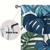 2pc Tropical Leaf Print Curtains, Polyester Fabric, Machine Washable, Suitable for Living Room, Bedroom, Kitchen