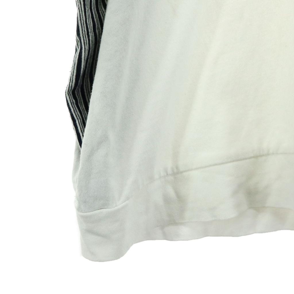 niko and... Short sleeve Round neck Cut M white Fabric switching Men's Used