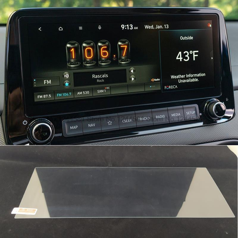 Tempered Glass Screen Protector For Hyundai KONA Kauai 10.25 Car Infotainment Radio GPS Console Navigation