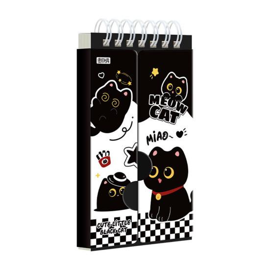 Black Cat Vocabulary Notebook Portable Pocket Size Notebook Mini Coil Spiral Word Book for Students A Random Style