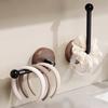 Adhesive Wood Hook Auto Adhesive Home Organizers For Bathroom Storage Drillless Mounting Durable Wooden Design