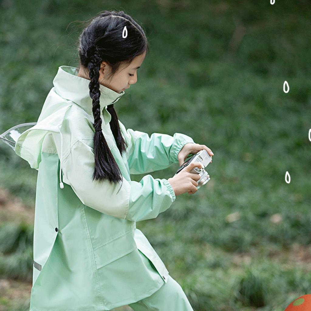 Raincoat for Top and Bottom Rain for Girls and Raincoat for Elastic Compatible with School Transparent High for for Rain for Field Rainy with Mobile 3