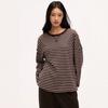 Women S Loose Fit Striped Long Sleeve Round Neck T Shirt Inner Wear